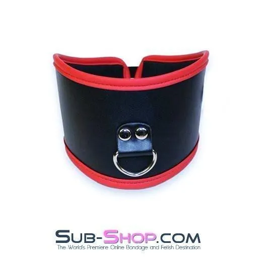 0674HS    Prized Pet Red Padded Locking Posture Collar