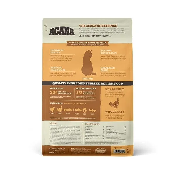 ACANA Meadowlands Freeze Dried Coated Grain Free Dry Cat Food