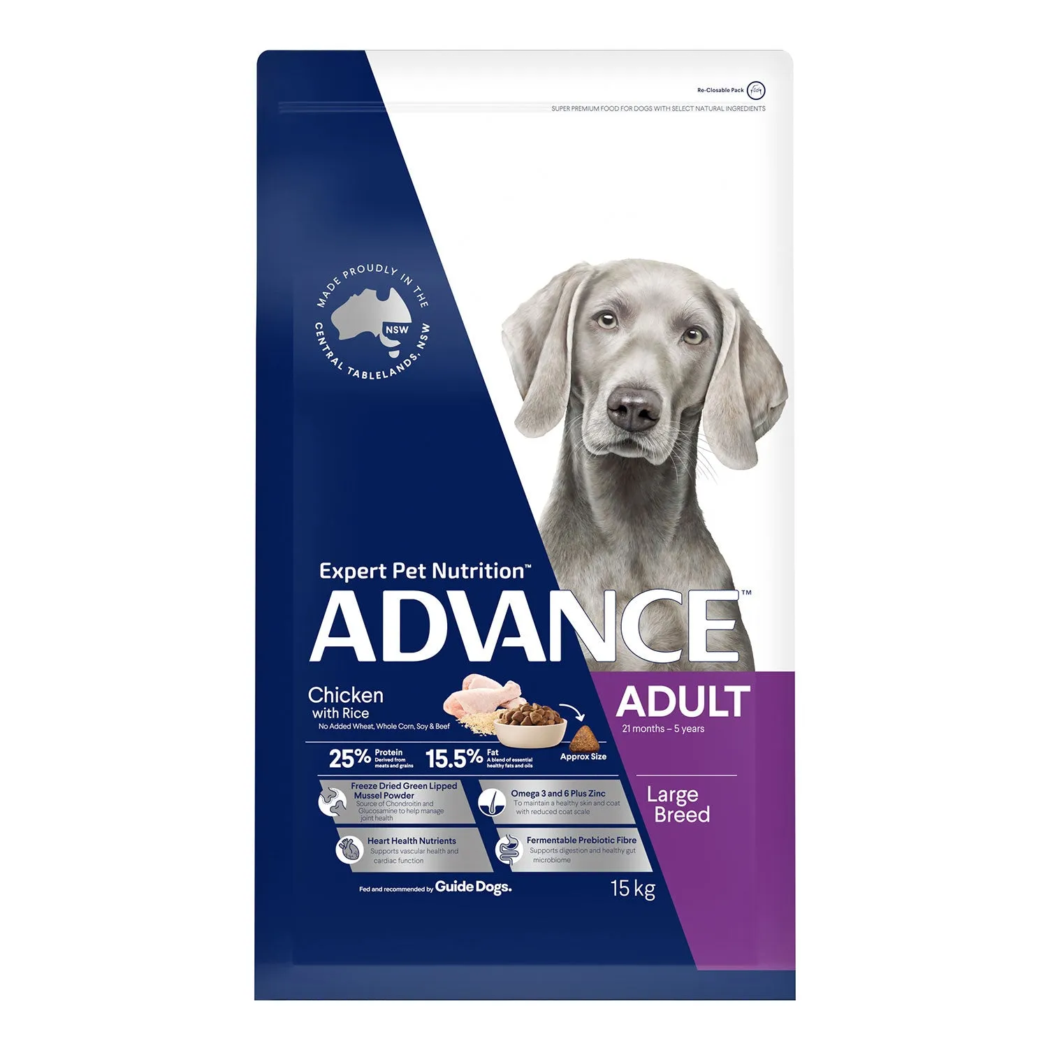 Advance Large Breed Chicken & Rice Adult Dry Dog Food