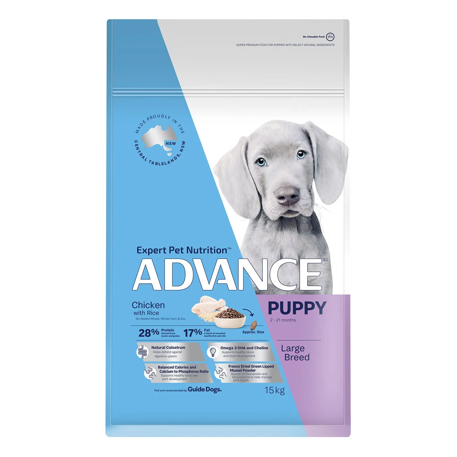 Advance Large Breed Chicken & Rice Puppy Dry Dog Food