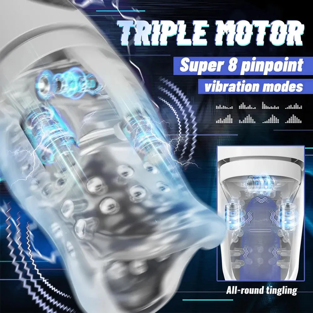 Auto Male Blowjob Sex Toy Triple Motor Throat Structure