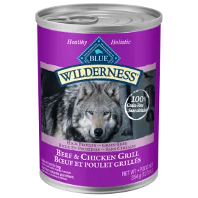 BLUE Wilderness Grain Free Beef & Chicken Grill Canned Dog Food