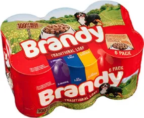 Brandy | Wet Dog Food | Traditional Loaf Variety Pack - 6 x 395g