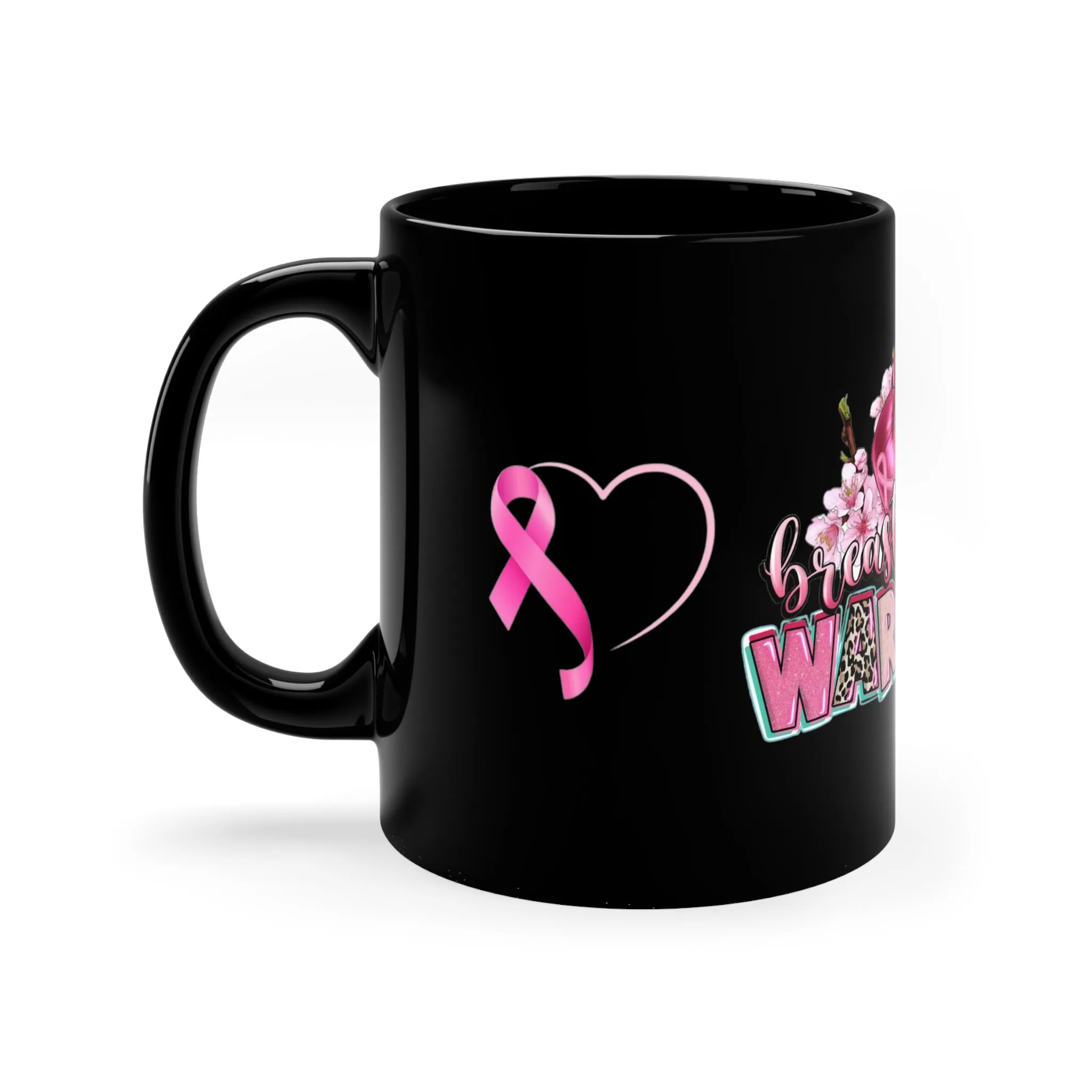 BREAST CANCER WARRIOR Beautiful Black Mug - MUGSCITY - Free Shipping