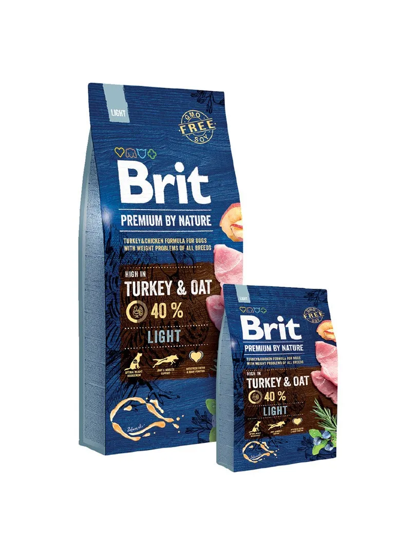 Brit Premium By Nature Light - Dry Dog Food - Apple, Chicken, Corn, Turkey 15 Kg