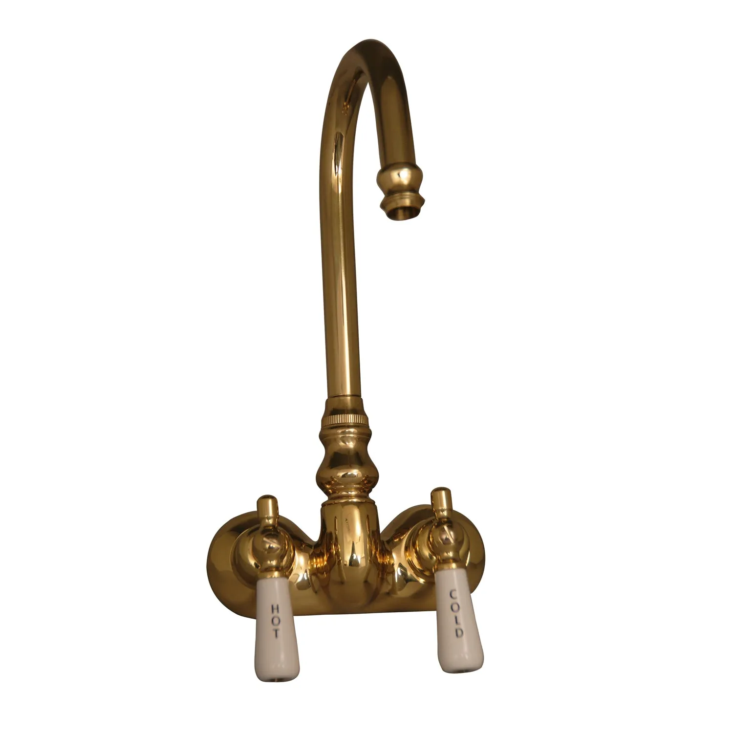 Brocton 65″ Cast Iron Roll Top Tub Kit – Polished Brass Accessories