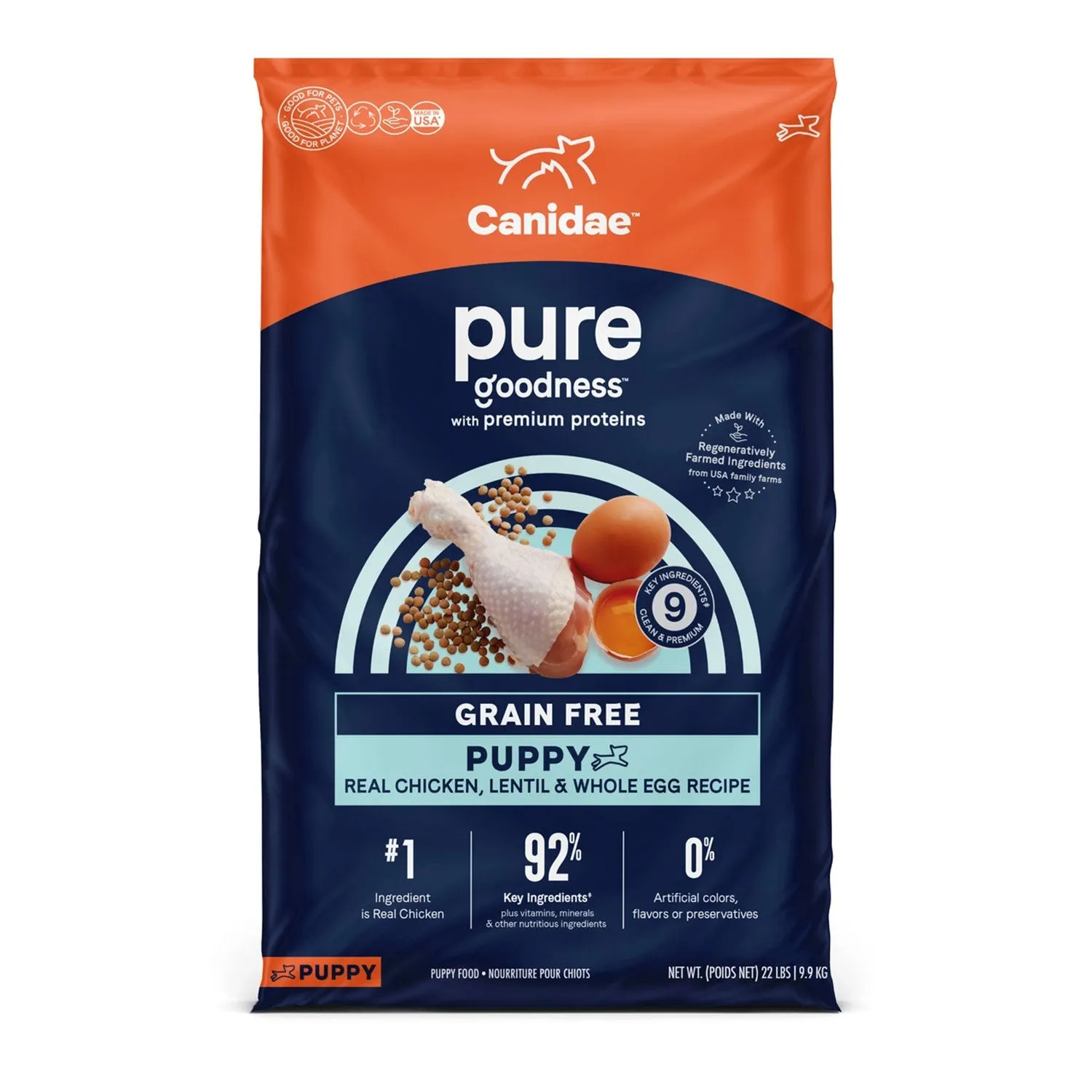 Canidae Pure Grain Free Chicken, Lentil & Egg Puppy Dry Dog Food