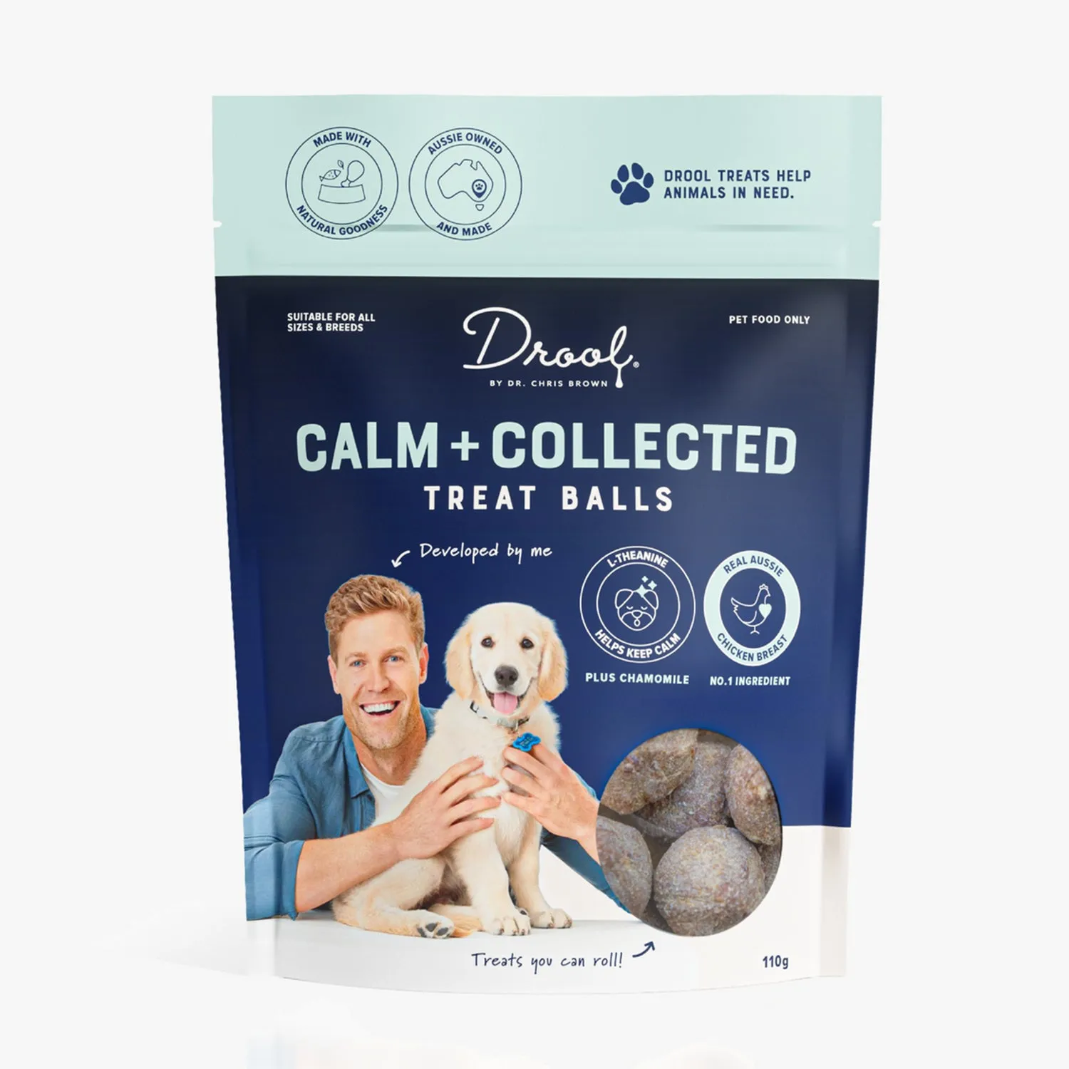 Drool By Dr Chris Brown Calm   Collected Dog Treats 110g