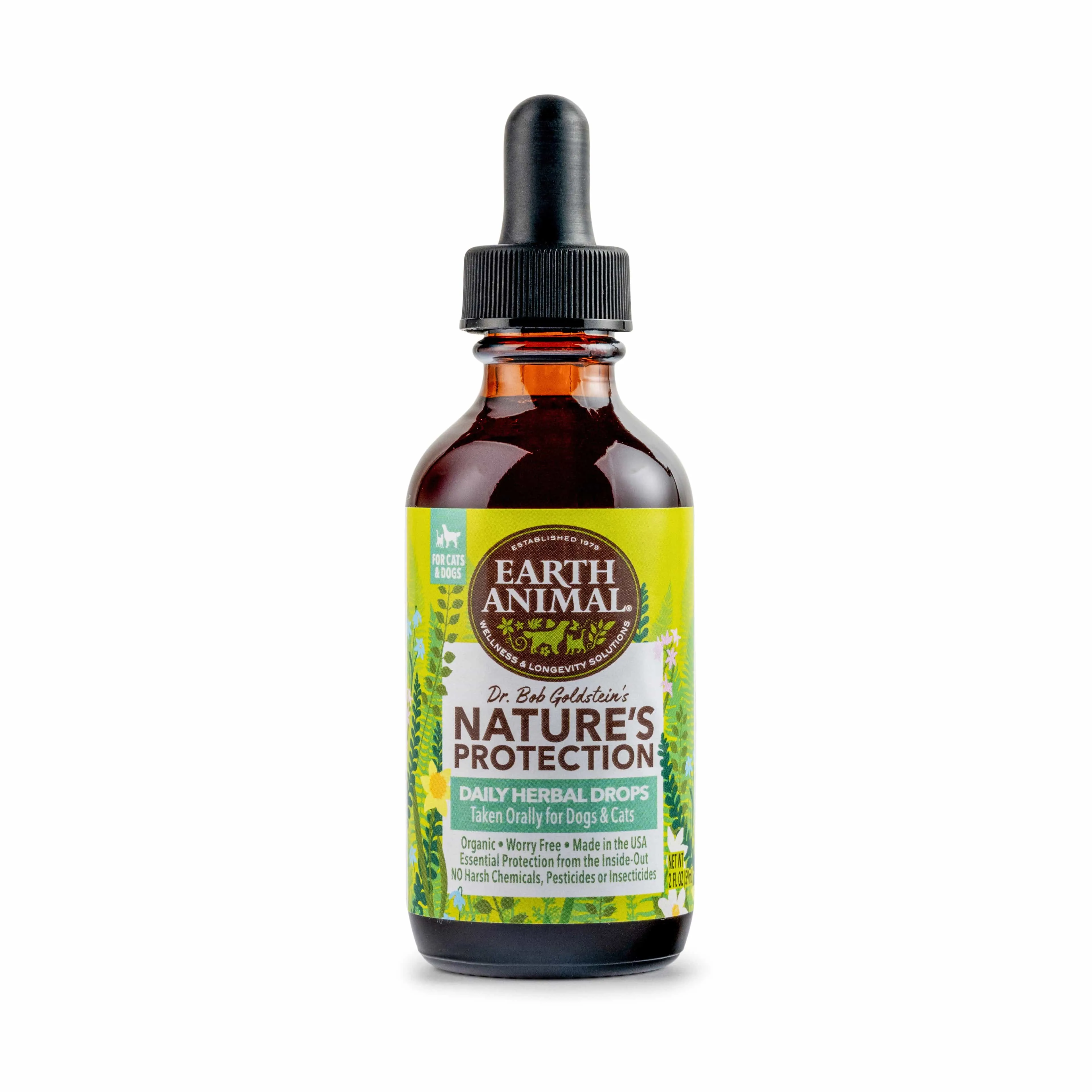 Earth Animal Nature's Protection™ Flea & Tick Herbal Daily Herbal Drops for Dogs and Cats