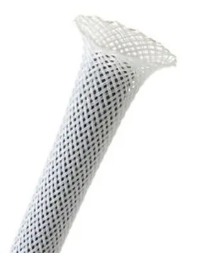 Flexo PET Expandable Sleeving, White, 3/8" Clean-cut