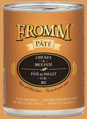 Fromm Chicken & Rice Pate Canned Wet Dog Food