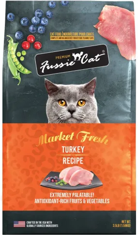 Fussie Cat Market Fresh Grain Free Turkey Recipe Dry Cat Food