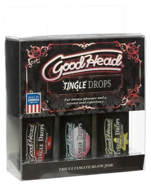 GoodHead Tingle Drops - 1oz Bottle Asst. Flavors Pack Of 3