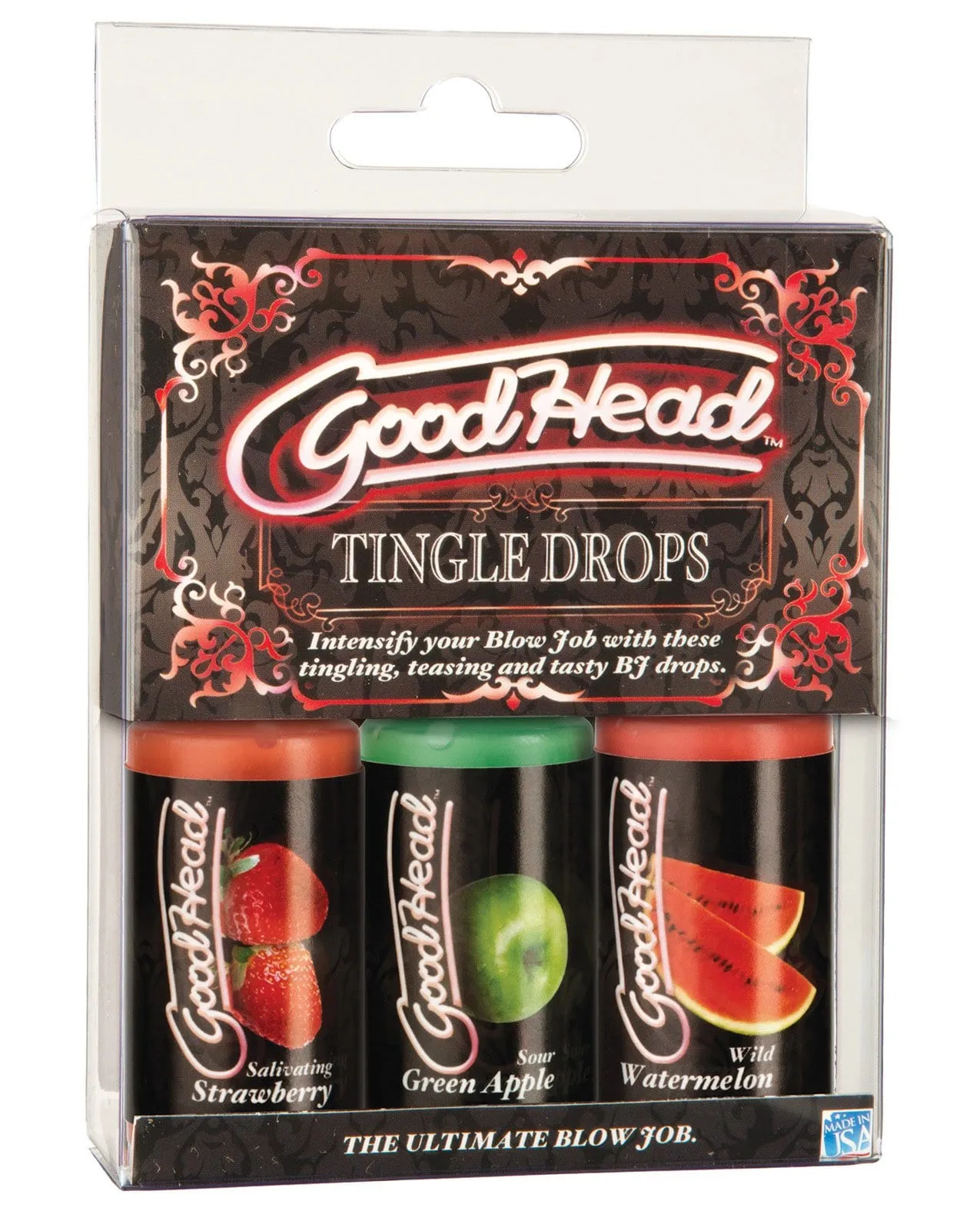 GoodHead Tingle Drops - 1oz Bottle Asst. Flavors Pack Of 3