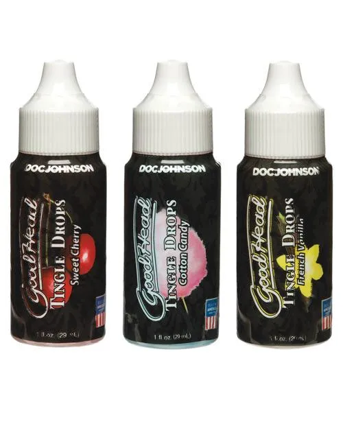 GoodHead Tingle Drops - 1oz Bottle Asst. Flavors Pack Of 3