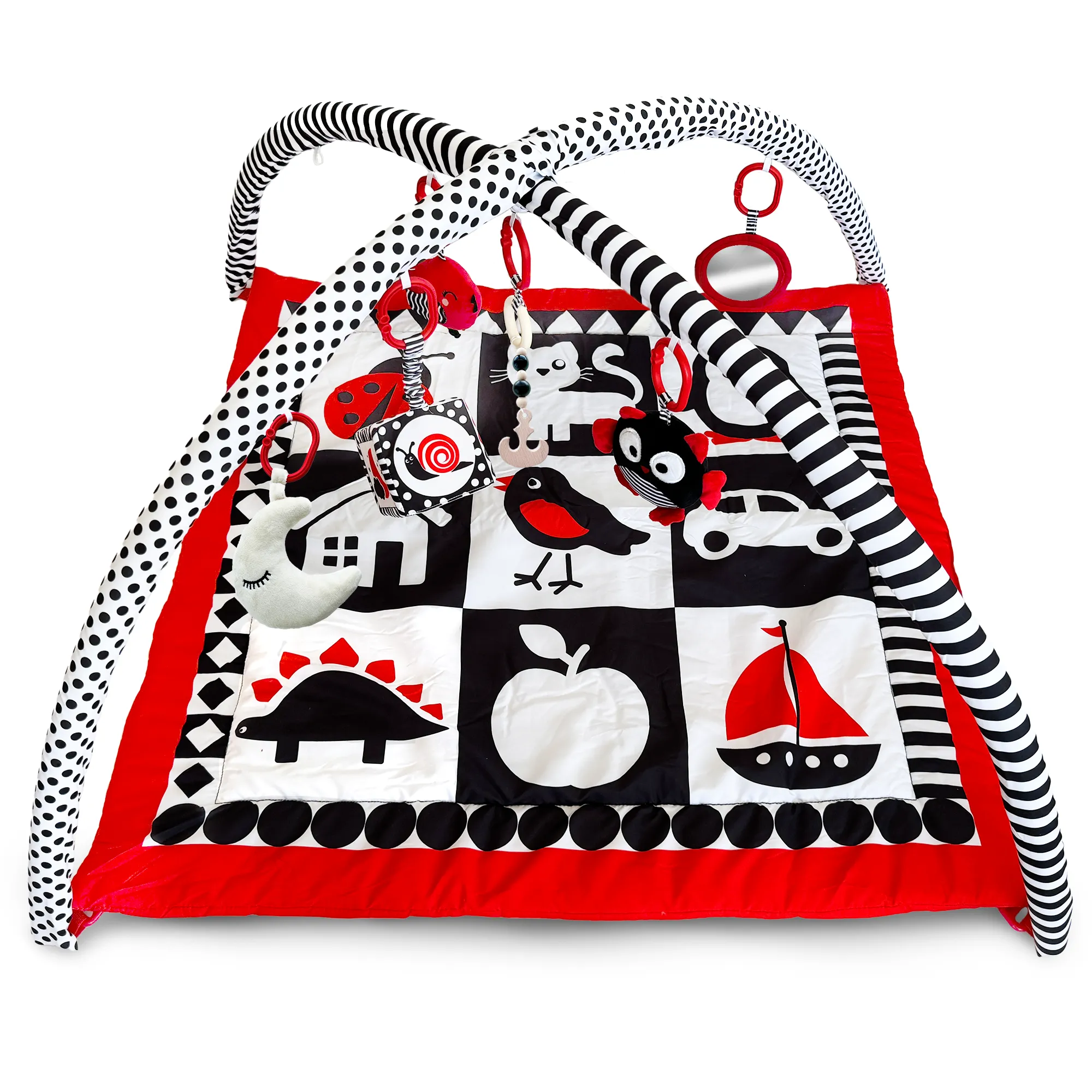 High Contrast Square Mat with Sound Toys