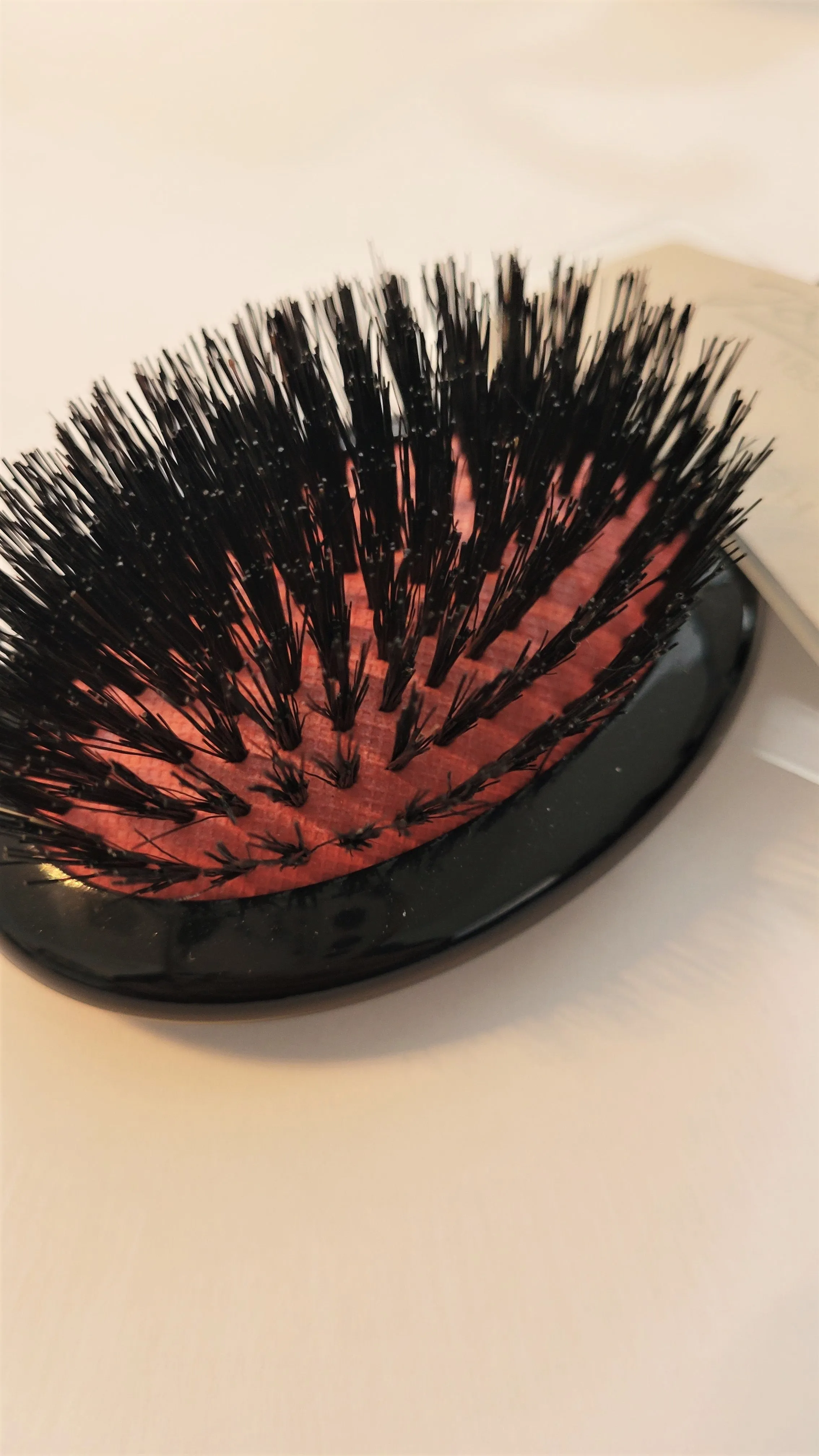 Janeke Pure Bristle Brush in black - Small for brushing, styling, hair care