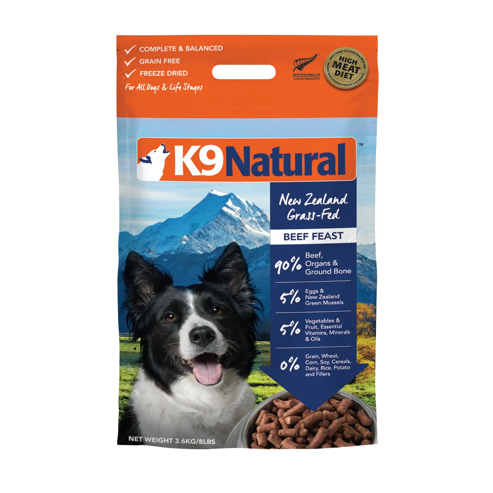 K9 Natural Grain Free Freeze Dried Dog Food Beef