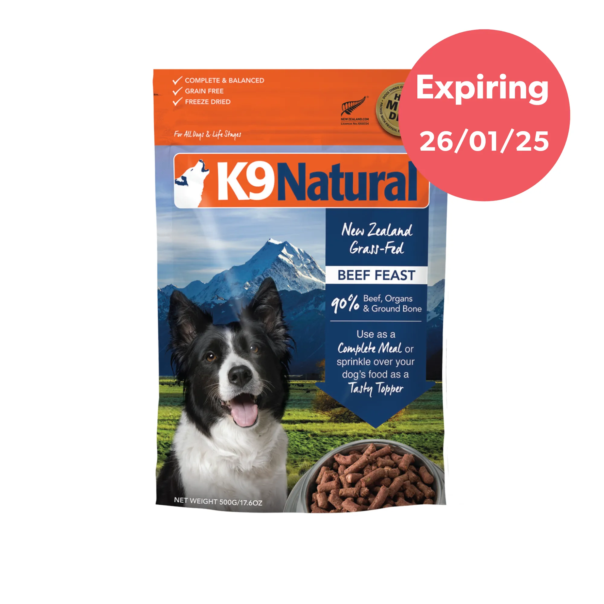 K9 Natural Grain Free Freeze Dried Dog Food Beef