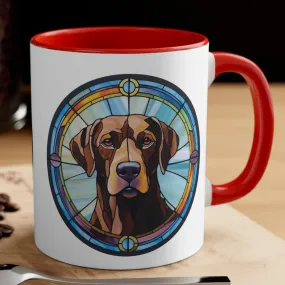 LABRADOR RETRIEVER MUG - Dog Breeds Mugs - Red, Black, Pink, Blue and Navy - Free Shipping