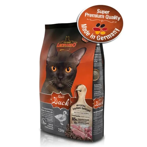 LEONARDO Adult Cat Dry Food with Duck  7.5kg