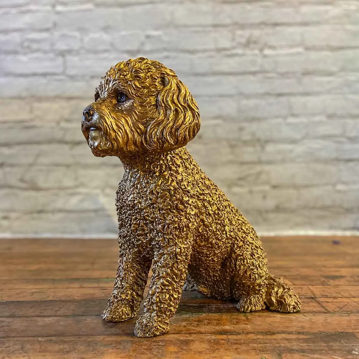 Luna Goldendoodle Dog Statue