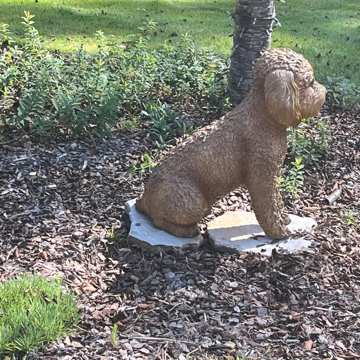 Luna Goldendoodle Dog Statue