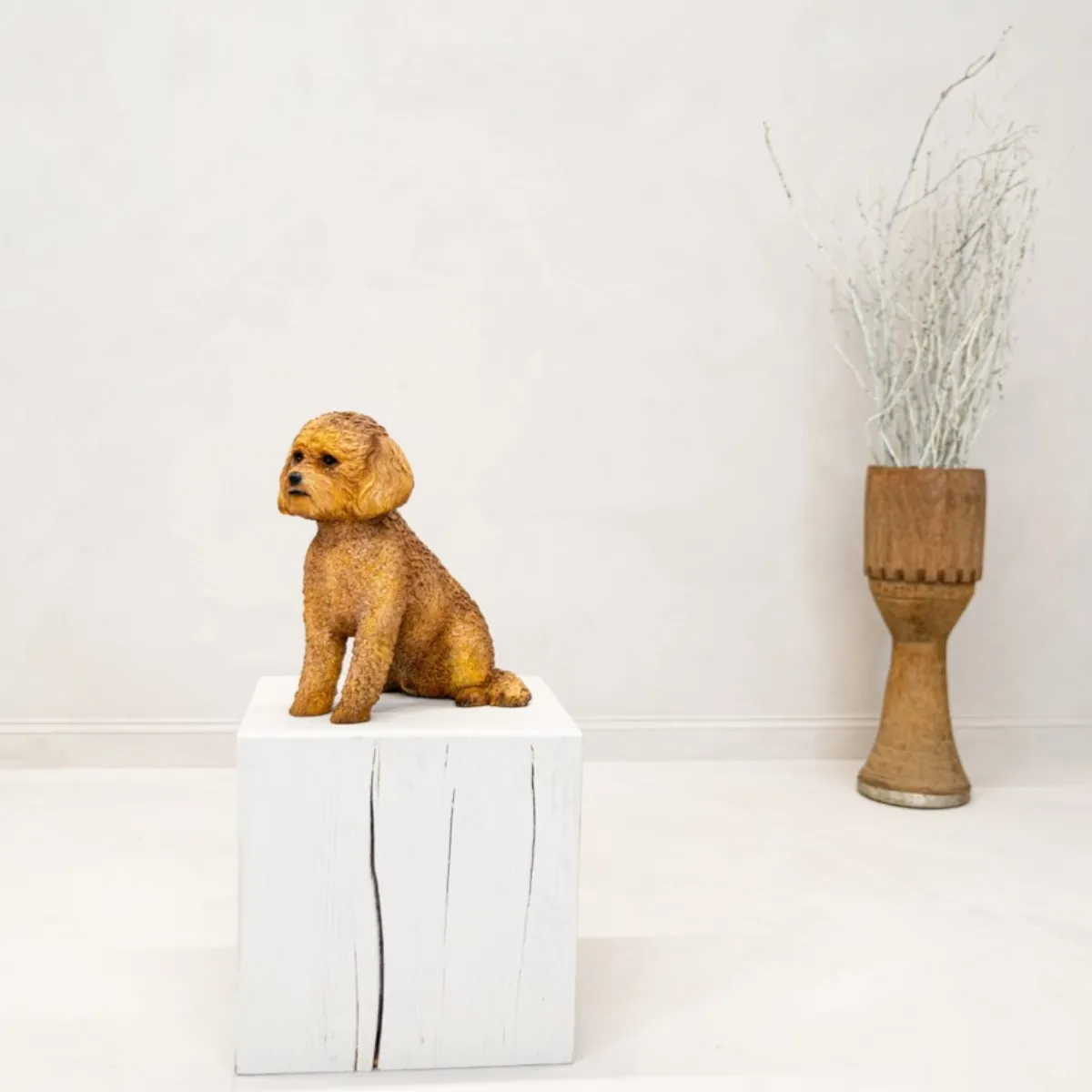 Luna Goldendoodle Dog Statue