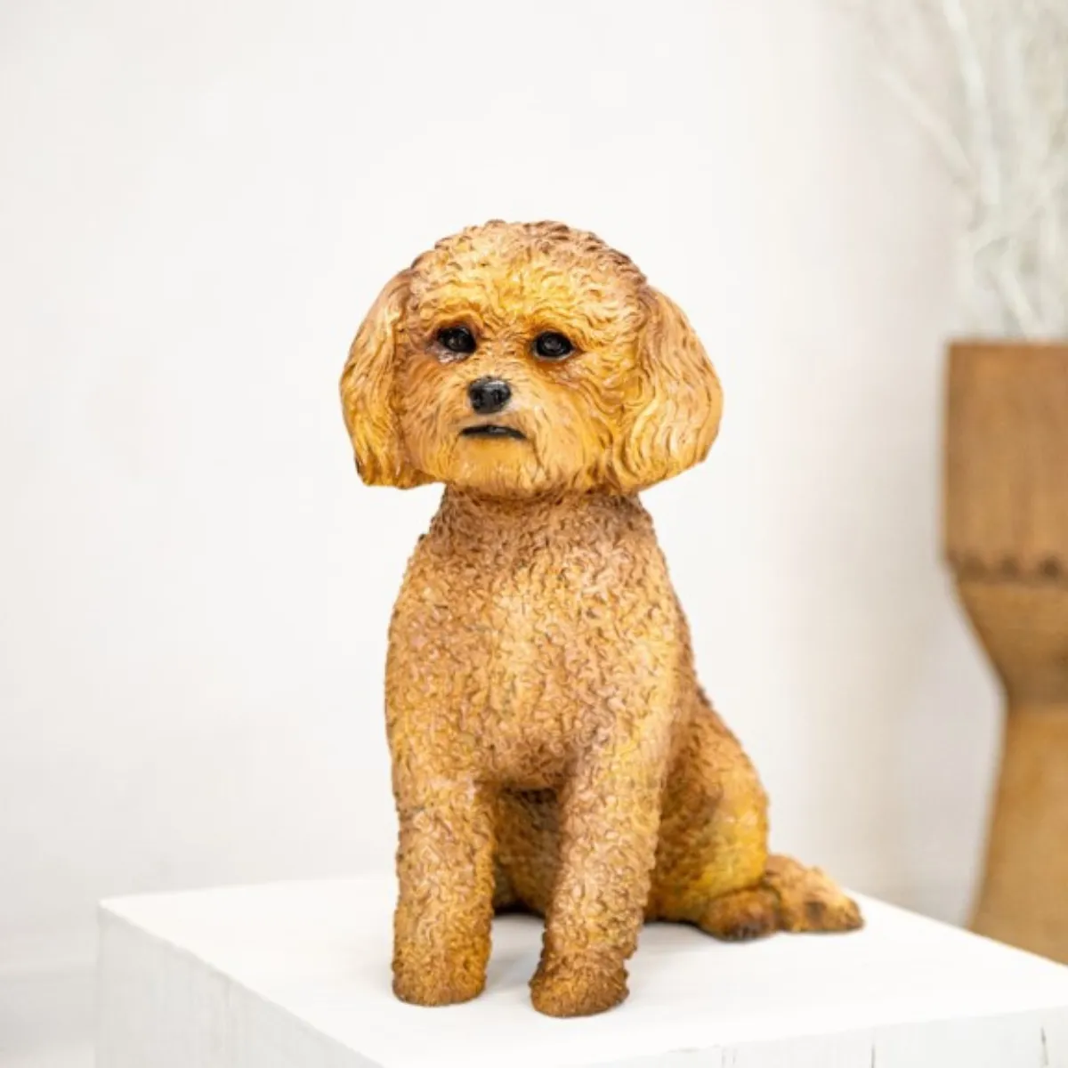 Luna Goldendoodle Dog Statue