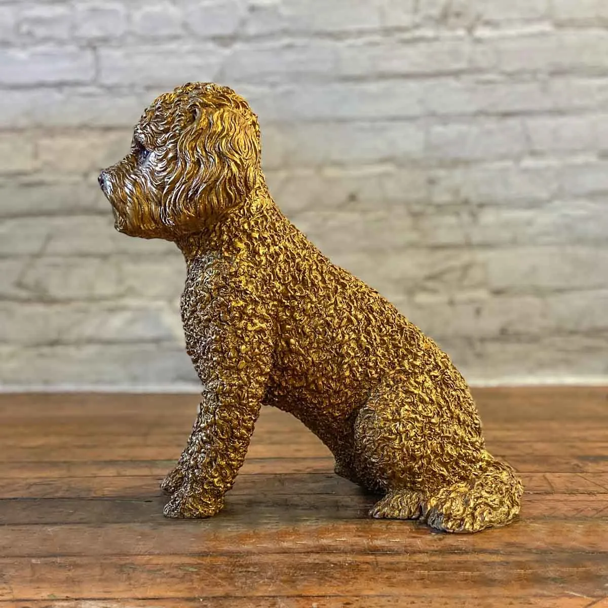 Luna Goldendoodle Dog Statue