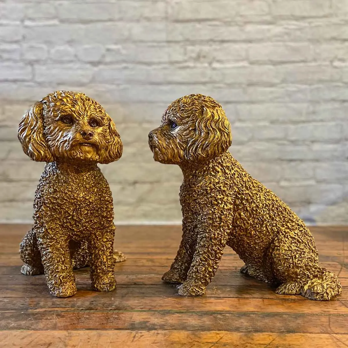 Luna Goldendoodle Dog Statue