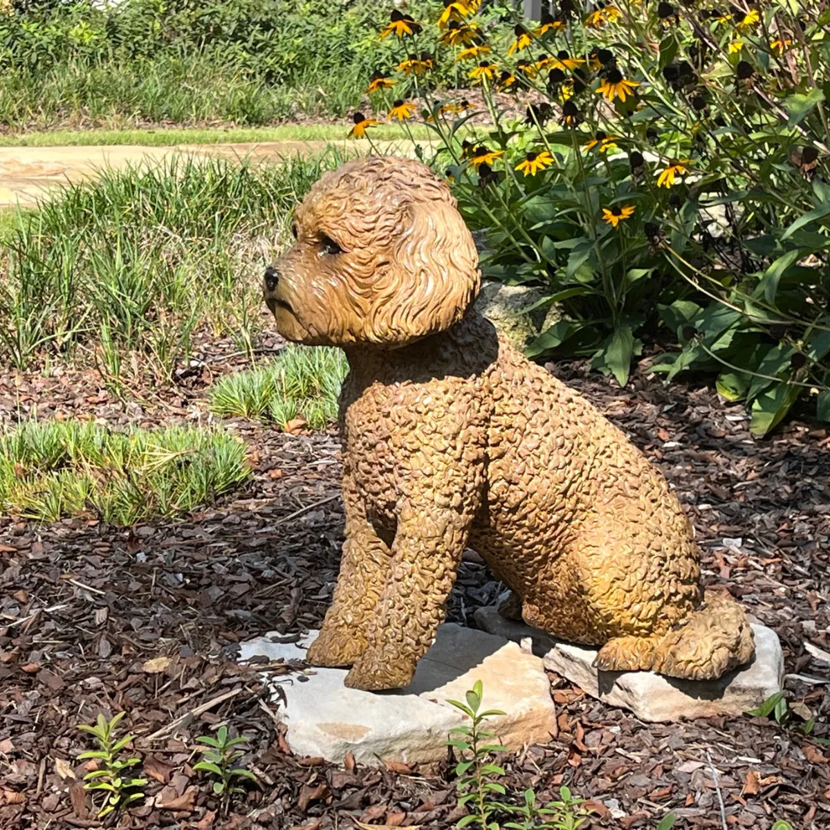 Luna Goldendoodle Dog Statue