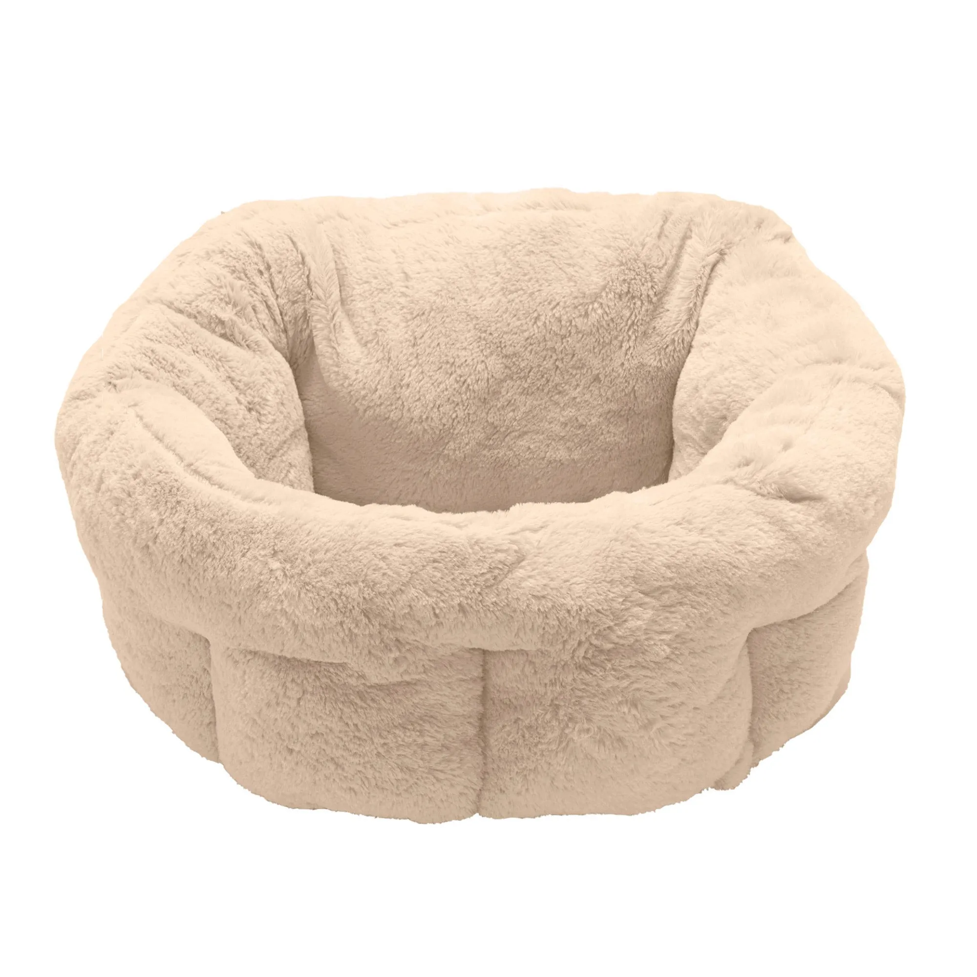 Luxe Fur Hi-Lo Cuddler Pet Bed