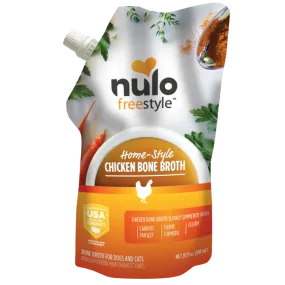 Nulo Freestyle Grain-Free Homestyle Chicken Bone Broth Dog & Cat Food Topper, 20 oz