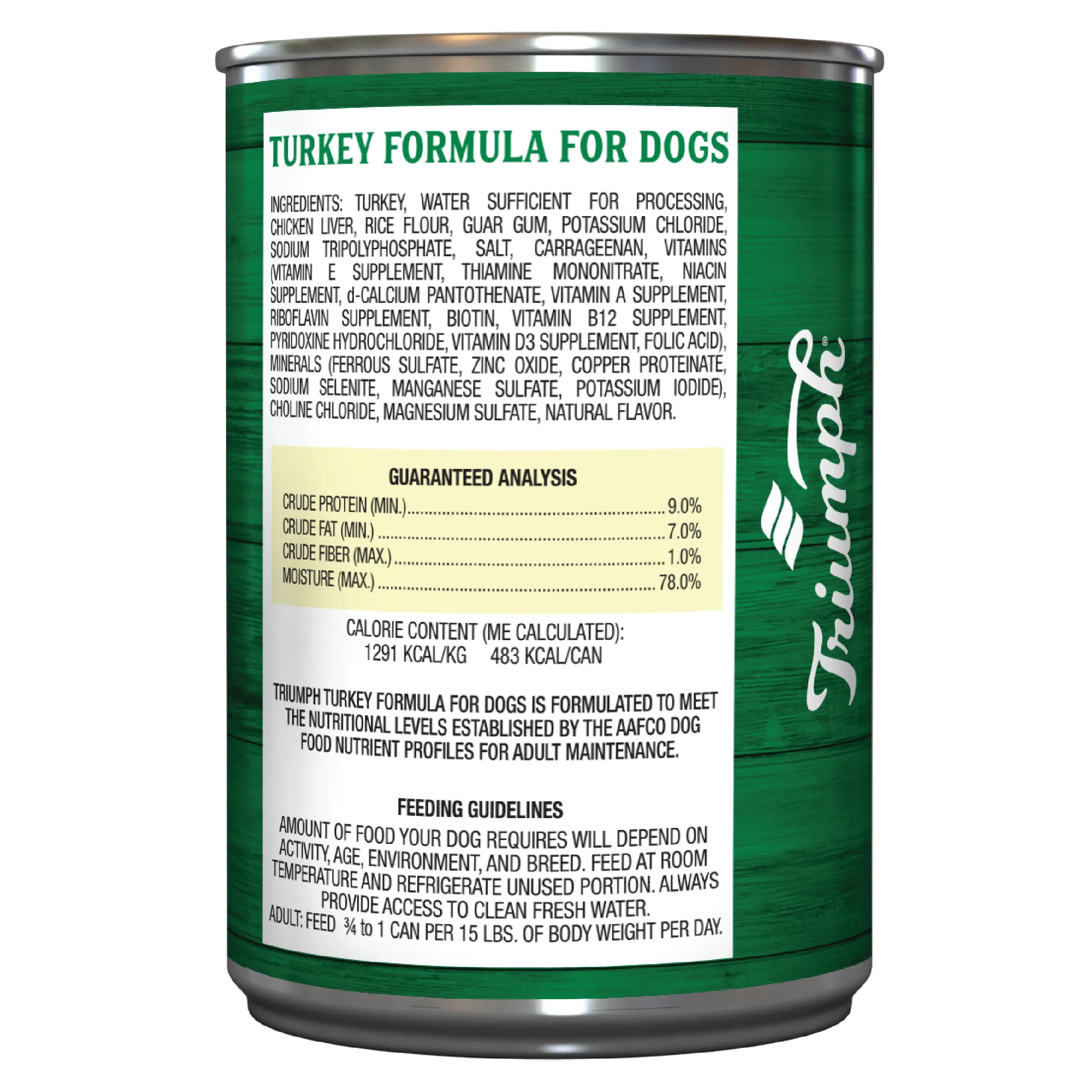 Turkey Recipe Wet Dog Food | 13.2 oz - 12 pk | Triumph