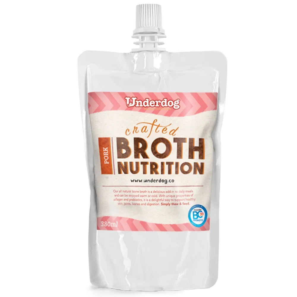 Underdog Bone Broth Pork Dog Food Topper (Frozen) 350ml