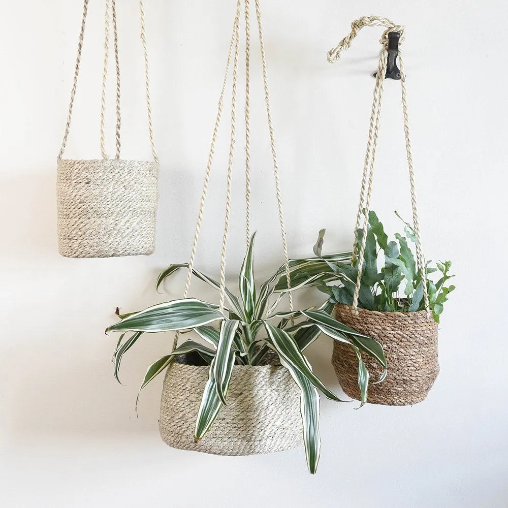 Woven Jute Hanging Planters